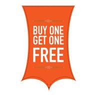 Buy One Get Free banner design white background N2