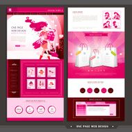 fashion concept one page website design template N2