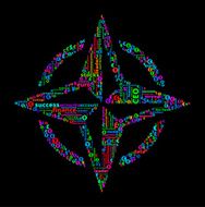 Compass Logo on Business and Finance Word Cloud N2