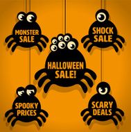 Scary Little Spider Halloween Sale Icons