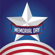 Memorial Day star and stripes design EPS 10 vector