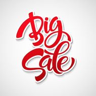 Big Sale Inscription Calligraphy Lettering Vector illustration N9
