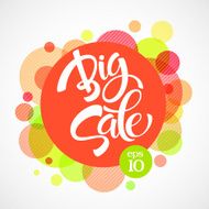 Big Sale Inscription Calligraphy Lettering Vector illustration N10