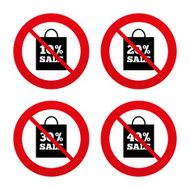 Sale bag tag icons Discount symbols N75