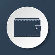 Wallet with cash simple icon on white background Vector illustration N6