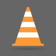 Traffic cone flat icon