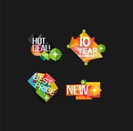 Set of labels stickers banners badges and elements for sale N45