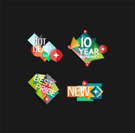 Set of labels stickers banners badges and elements for sale N46