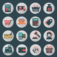 Vector illustration set of shopping icons N3
