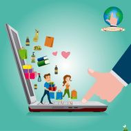 vector illustration online shopping