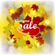Autumn sale vector background