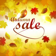 Autumn vector background with sale theme N3