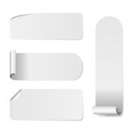 Set Of Blank white paper stickers