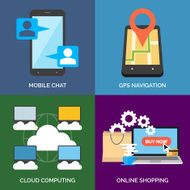 Set of flat design concept icons for business N15