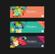 Set of banners with stickers labels and elements for sale N46
