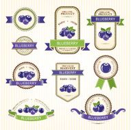 Blueberry labels collection