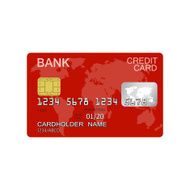 Credit card isolated on white background