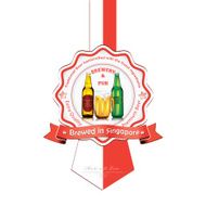 Brewed in Singapore - Beer sticker advertising N2