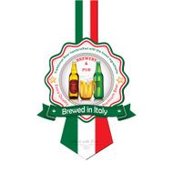 Brewed in Italy - Beer sticker advertising N2