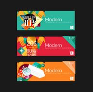 Set of banners with stickers labels and elements for sale N48