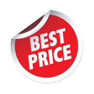 BEST PRICE red vector sticker