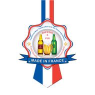 French Beer advertising sticker label for print N2