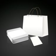 white paper bag gift set
