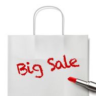 big sale words written by red lipstick N2