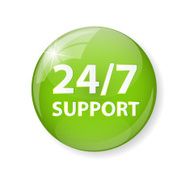 Vector 24 7 SUPPORT Sign Label Template N6