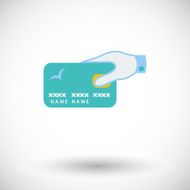 Credit card single flat icon N5