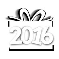 2016 bold white font illustration