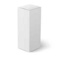 White vertical paper box template N2