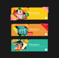 Set of banners with stickers labels and elements for sale N49