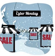 Cyber Monday smartphone shopping village