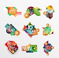 Set of labels stickers banners badges and elements for sale N49
