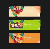 Set of banners with stickers labels and elements for sale N50