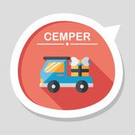 shopping cart flat icon with long shadow eps10 N87