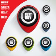 Best buy and other special offer tags stickers
