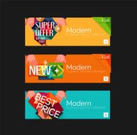 Set of banners with stickers labels and elements for sale N51