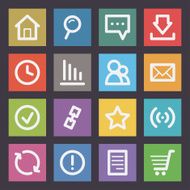 Internet icons flat