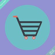Shopping cart sign - vector illustration N2