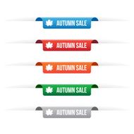 Autumn sale paper tag labels