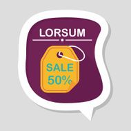 shopping sale price tag flat icon with long shadow eps10 N90