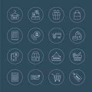 Shopping line icon set N6