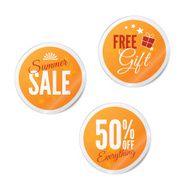 Summer sale retail stickers