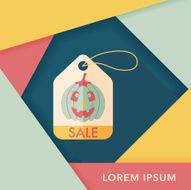 Halloween SALE flat icon with long shadow eps10 N46