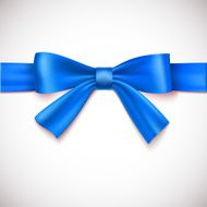 blue ribbon with bow N3