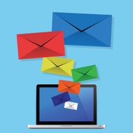 E-mail Envelopes and Laptop