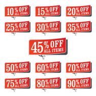 Set of Retail Coupons