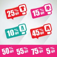 Special offer bubbles in vibrant funky color variations